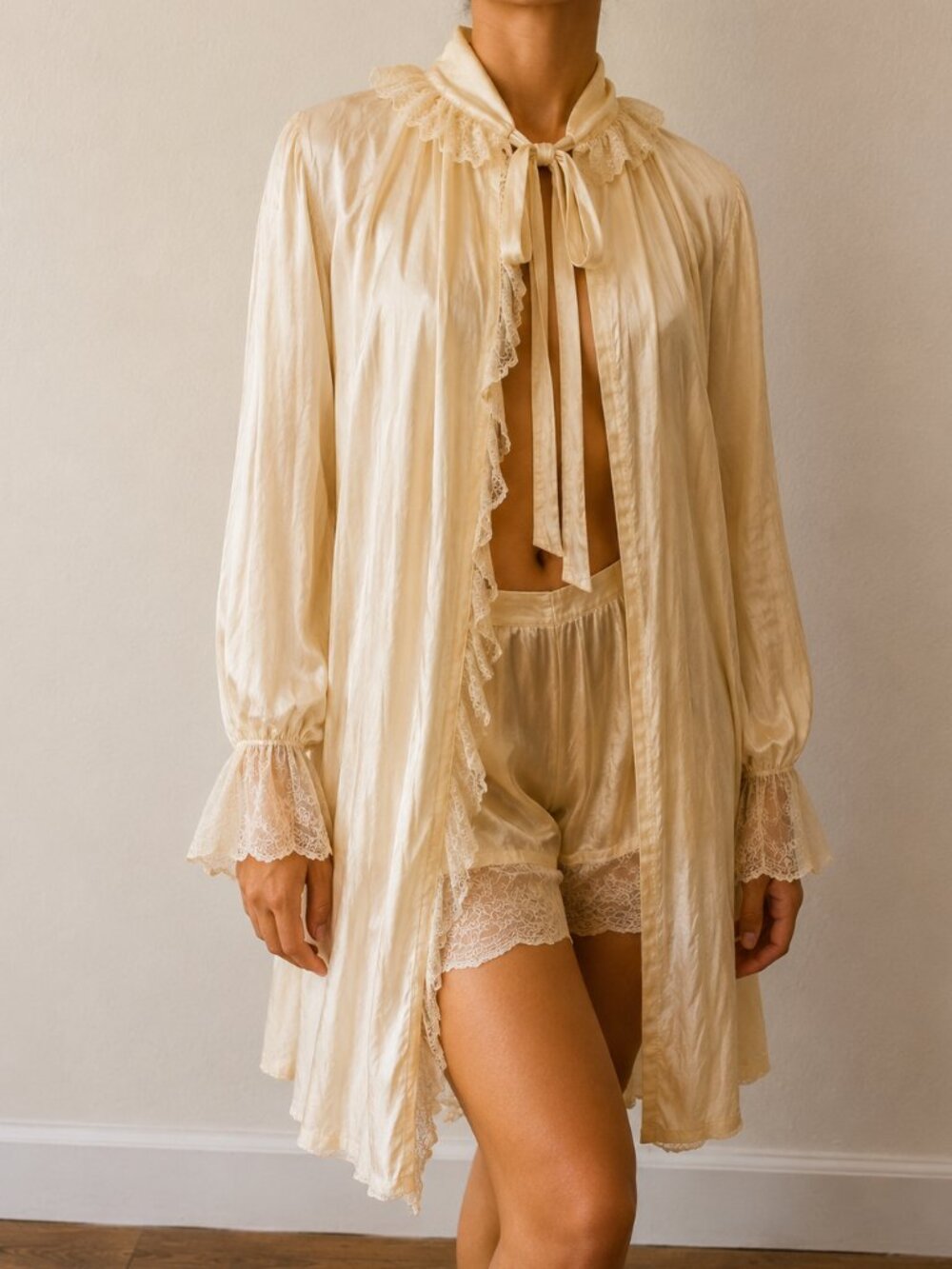 Antique silk dressing gown